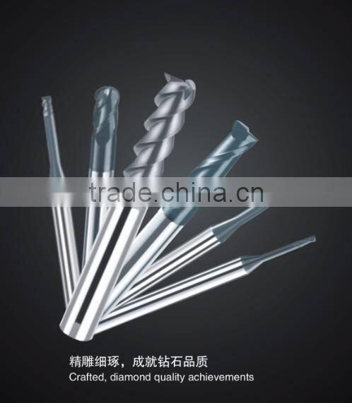 high quality straight shank carbide tungsten spiral end mill,CNC tool bits
