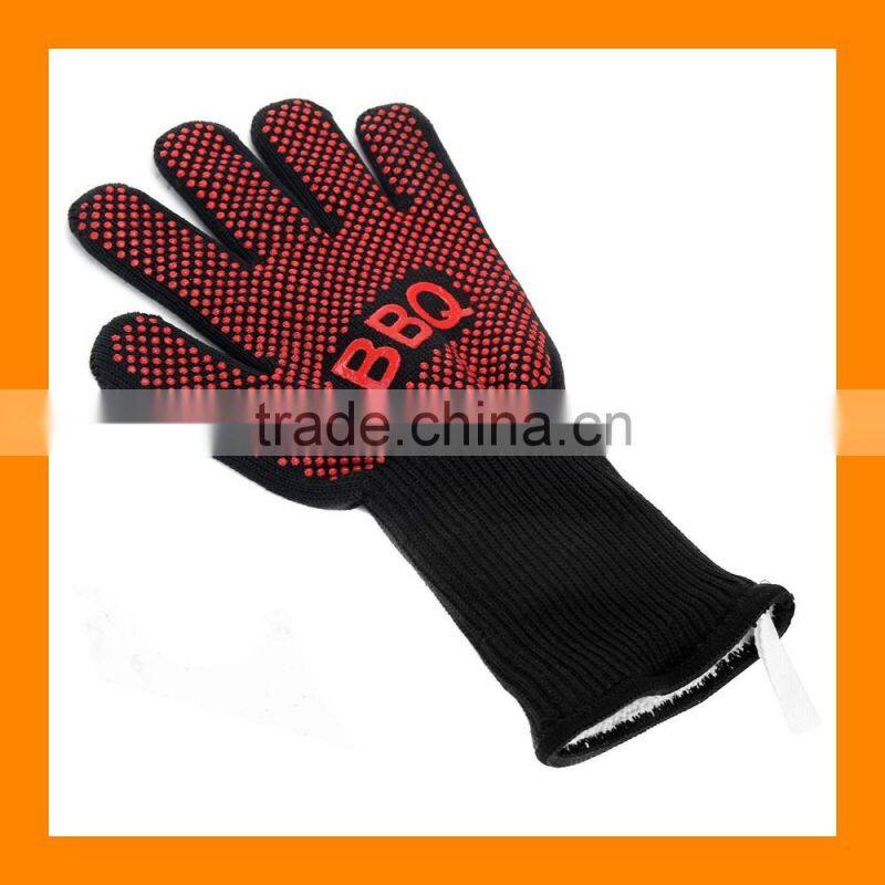 Factory Price 14 Inch Forearm Protection 932F Extreme Heat Resistant Gloves Silicone BBQ Grill Gloves Mittens Hot Oven Gloves