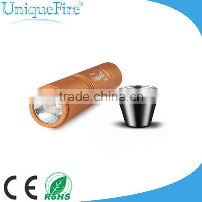 Unique Fire gem jade jewelry testing yellow light aluminum rechargeable led Flashlight