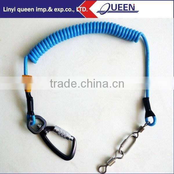 Tool safety rope with swivel clip