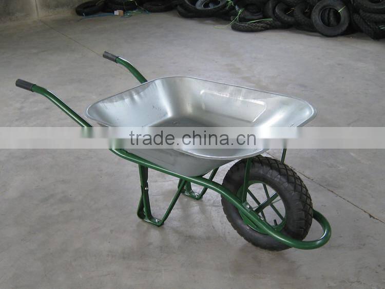 high quality american farming wheelbarrow with rubber pneumatic wheel