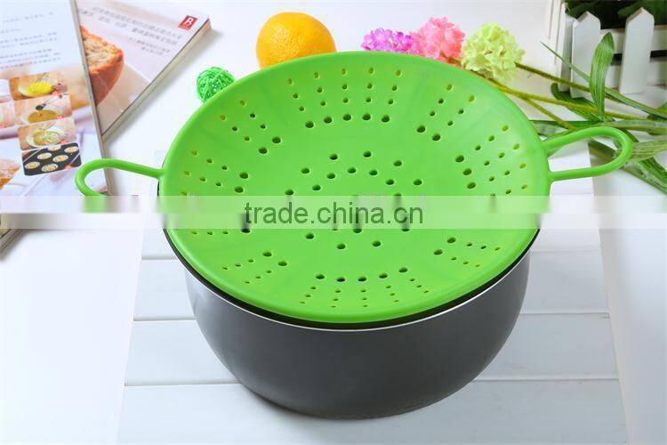 Kitchen tools silicone steaming rack steamer microwave oven drain rack