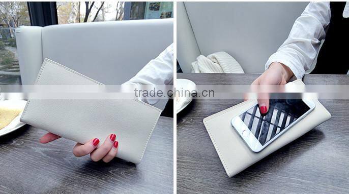 2015 new design leather lady wallet bag for handle