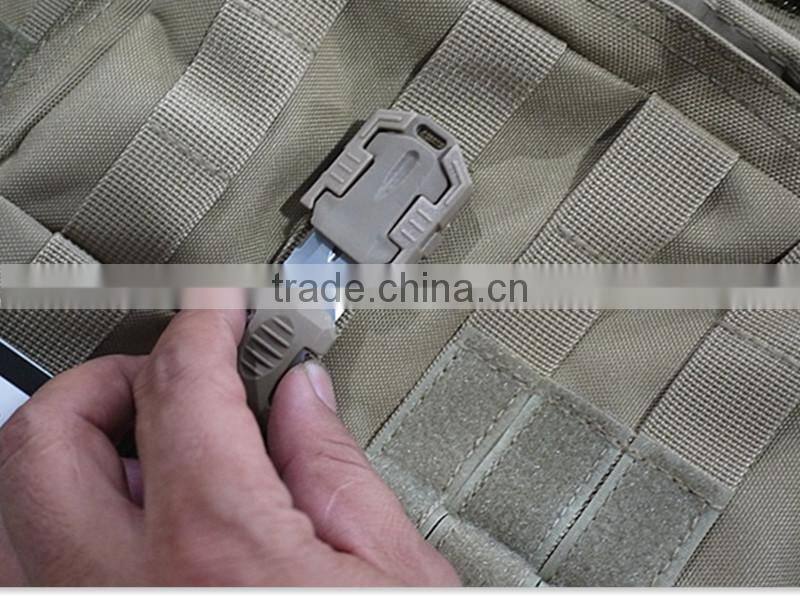 TK-1566 Outdoor Camping Survival Tool Molle System Beetle Webbing Buckle Tactical Knife