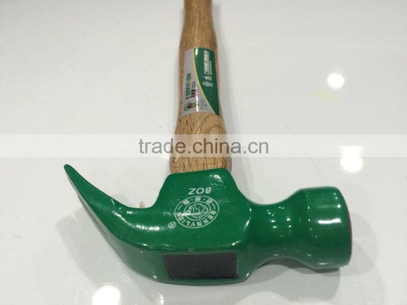 Berrylion 0.25-0.5kg Claw Hammer Forged Finished Claw Hammer with Wooden Handle