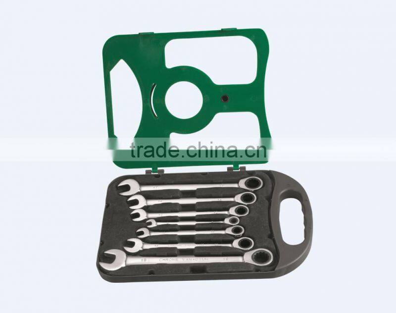 Berrylion Ratchet Wrench Set 7pcs 10-19mm Ratchet Combination Wrench