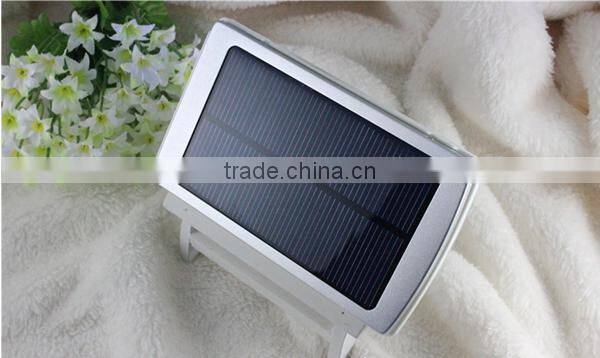 8000mAh Rectangle Shape Solar Panel Power Bank With Lights