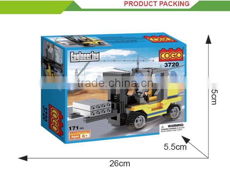 Intelligence diy connecting blocks mini plastic truck toy