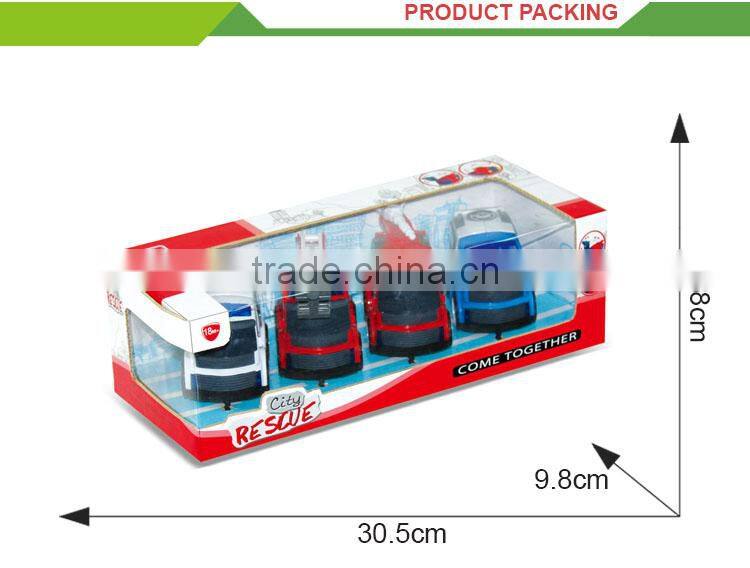 Most popular kids small toy cars friction plastic police cat
