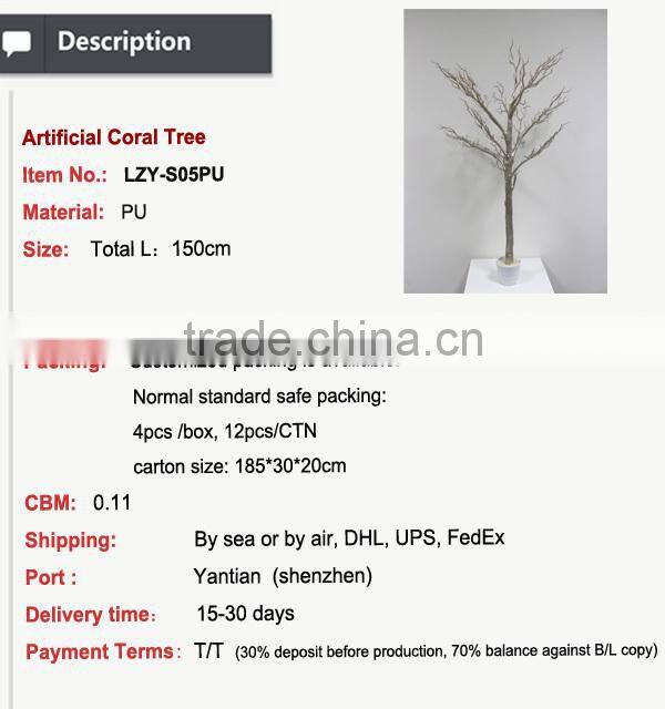 Factory direct christmas centerpiece unique wedding favors white dry tree for showcase decoration