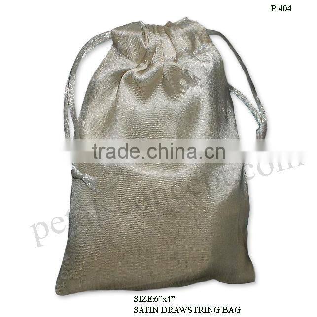 Satin drawstring jewelry bag
