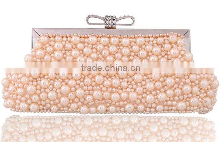 2016 new style fashion cheap pearl evening bags