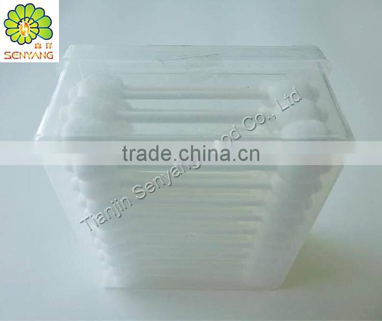 wooden medical make colored cotton swab holder