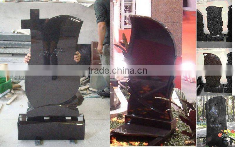 Black Granite Tombstone