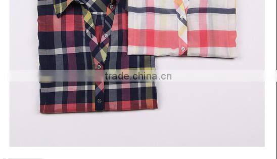 yarn dye women blouse,cotton/silk blouse, summer blouse,women tops