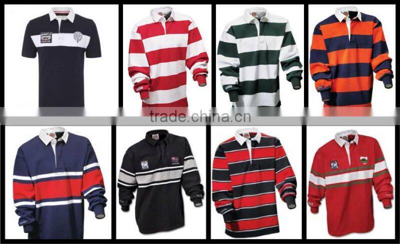 Hongen apparel Wholesale sublimation 100% polyester OEM slim fit rugby wear slim fit rugby jersey