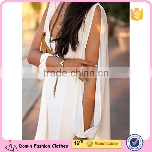 Womens Off Shoulder V-neck A-line Mini Strapless Loose Casual Dress