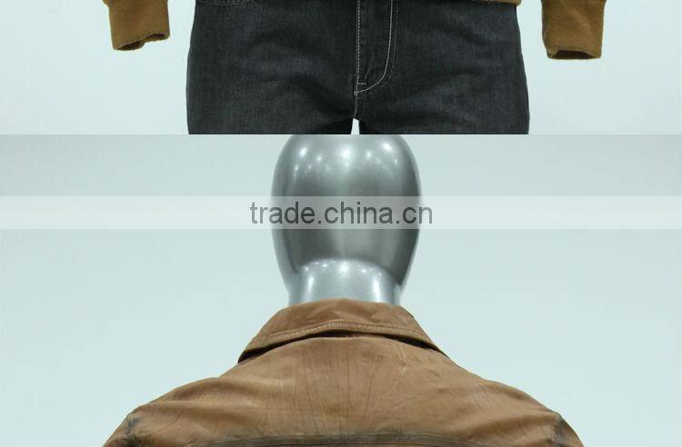 2014 men slim leather jacket in plus size