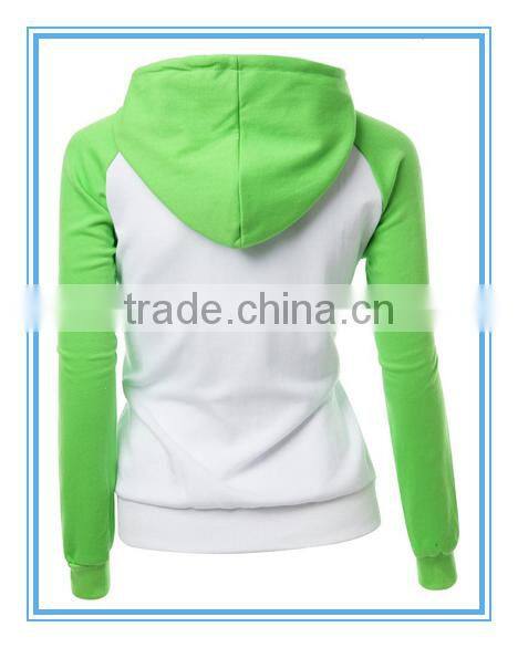 long sleeve two colors ladies fashion hoodie