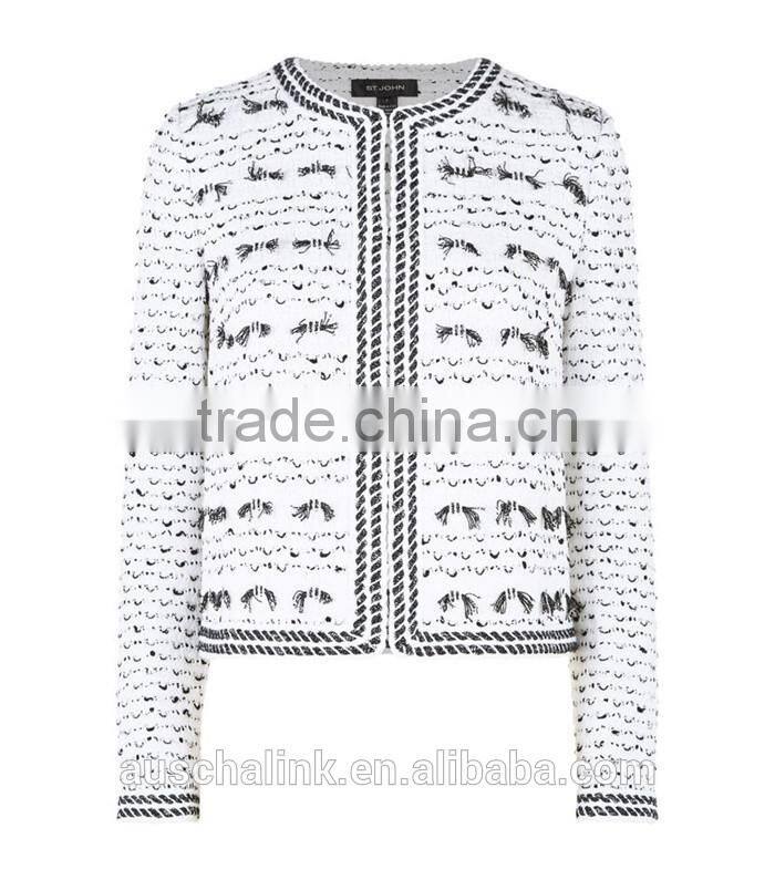 factory price new fashion elegant ladies knitted jacket