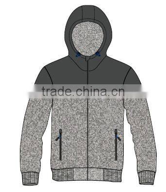 Fleece wear manufacturer from Jiangxi Province ! inside brush hooded man fleece jacket 260g,100%polyester our design