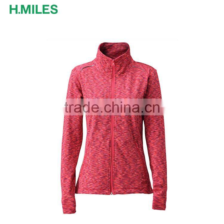 Custom Zip-up slim windbreaker sport long sleeve womens running jacket