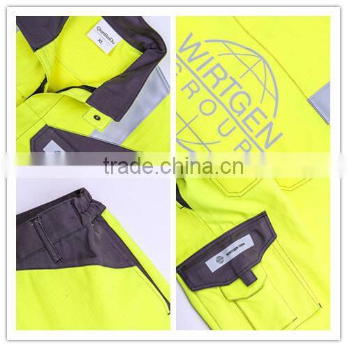2017 OEM unisex Anti-static Uniform one piece work wear fire-fighting protection safty work set coverall clothes high Quality