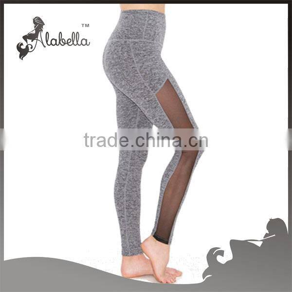 wholesale sport wear woman fitness clothing sexy mesh capri women clothes