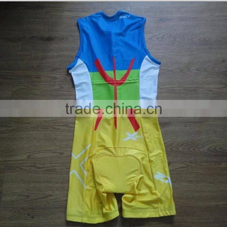 Top quality dye sublimation printing plus size tri wetsuit lycra triathlon suit men