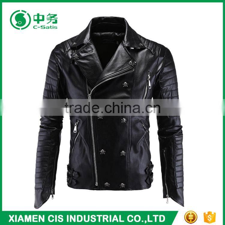 High Quality Mens Black Motorcycle Leather Jacket Online Sale