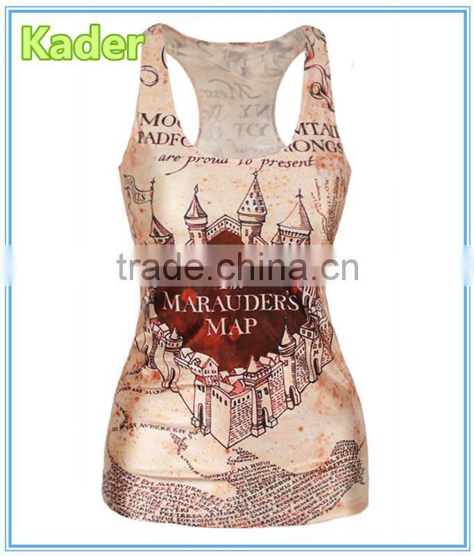 wholesale gym full printing tank top China manufacturer