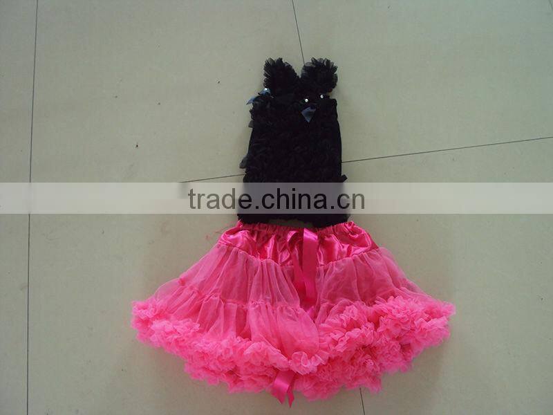 Yiwu Factory Direct Sales pettiskirt set with flowers for kids