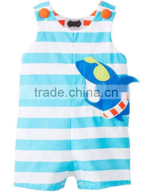 Applique summer wear sleeveless custom infant organic cotton newborn cheap wholesale used cute animal designer baby clothes
