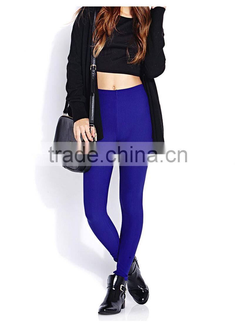 plain polyester lycra sexy women leggings