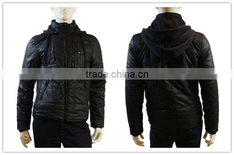 PU leather jacket with padded cotton low leather jacket price