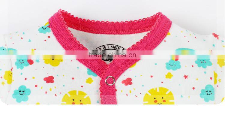 2017 long sleeve newborn baby jumpsuit wholesale combed cotton baby bodysuit