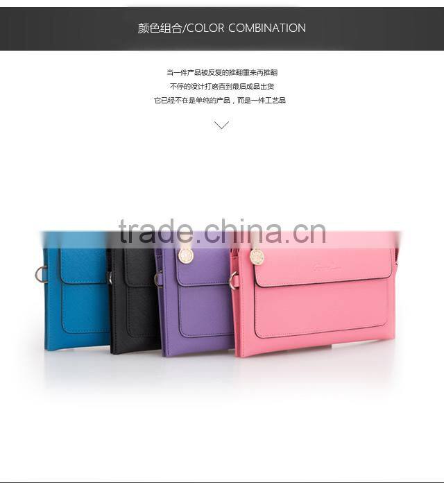 Wholesales Guangzhou Genuine Cow Leather Ladies Envelope Clutch Bag Women Clutch HandBag