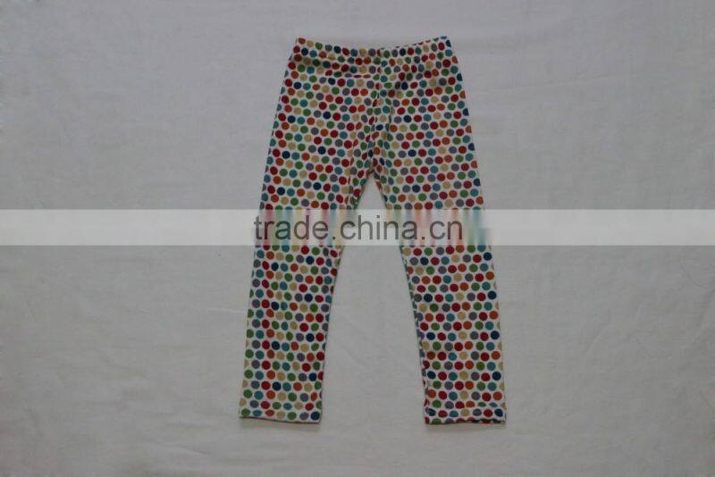 Wholesale Baby Girls 2017 Fashion Cotton Dots Pants Children Girls Summer Pants Boutique