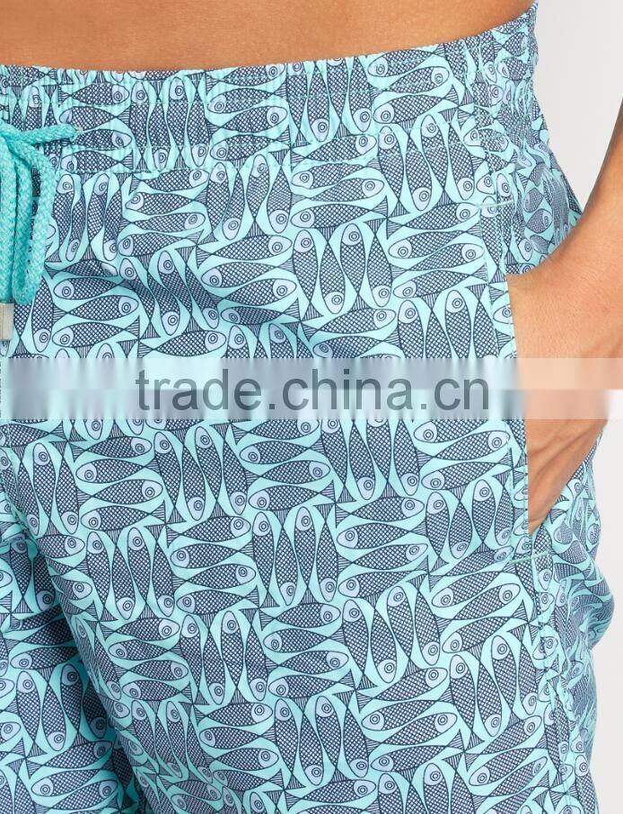 High quality mens swim shorts floral print throughout beach men's shorts