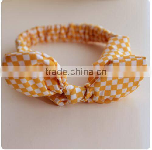 printed bow tie cotton fabric baby headband