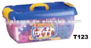 113pcs Wisdom PE blowing building block with bucket set