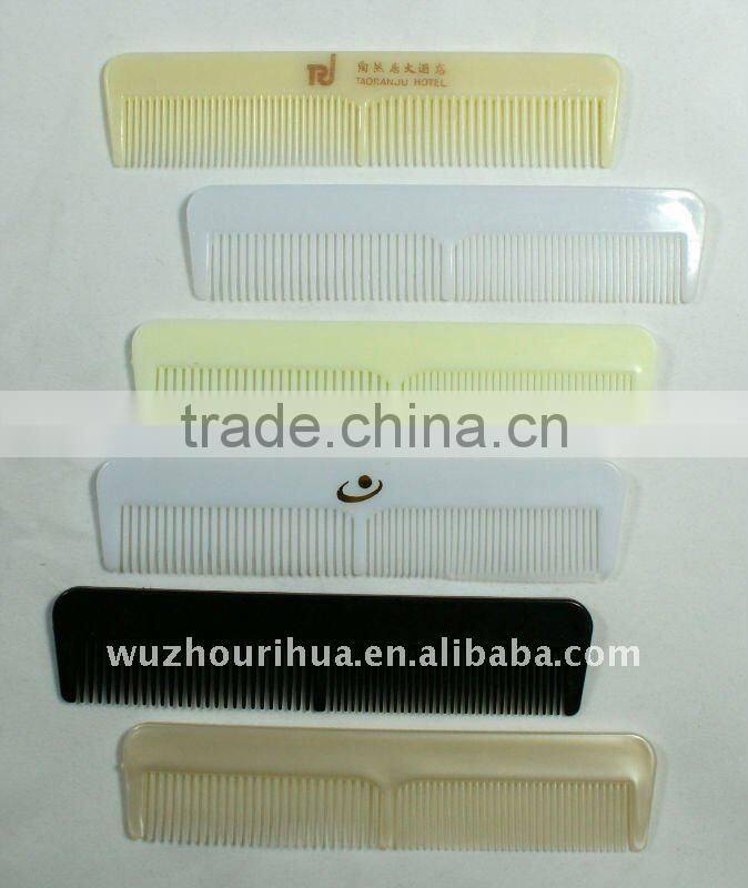 Disposable plastic hotel comb for travel