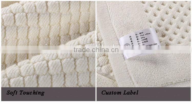 Foot shape bath mat jacquard cotton funny bath mat