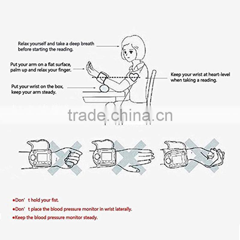 Digital Blood Pressure Monitor Portable Case Irregular Heartbeat BP and Adjustable Wrist Cuff Perfect for Health Monitoring