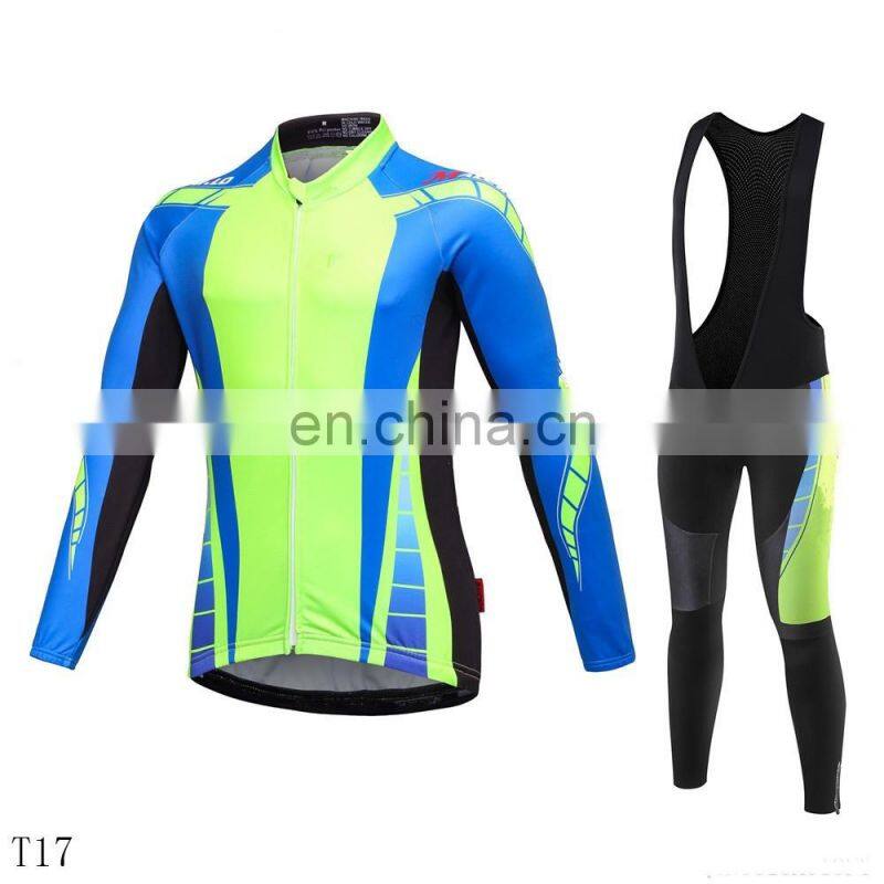 Popular cycling jersey set long with mountain bike shorts