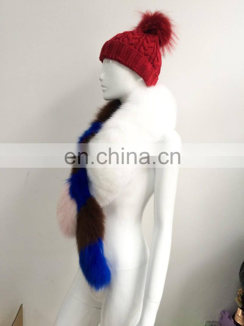Real Natural Top Quality Women Winter Cheap Ladies Fox Fur Girl Scarf
