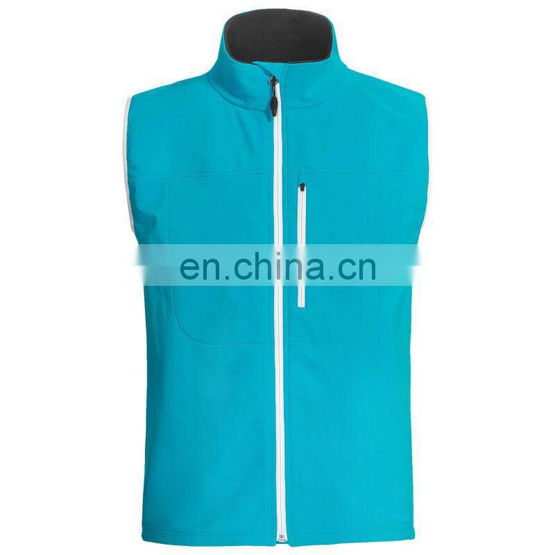 Blue softshell vest/custom made soft shell waistcoat / Outdoor vest for men(6 Years Alibaba Experience)