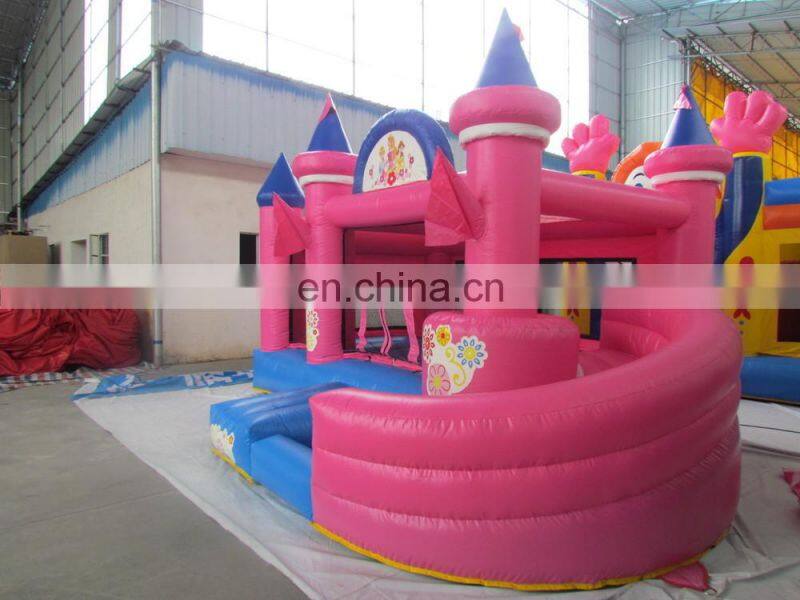 Inflatable cartoon train combo with bounce slide inflatable amusing