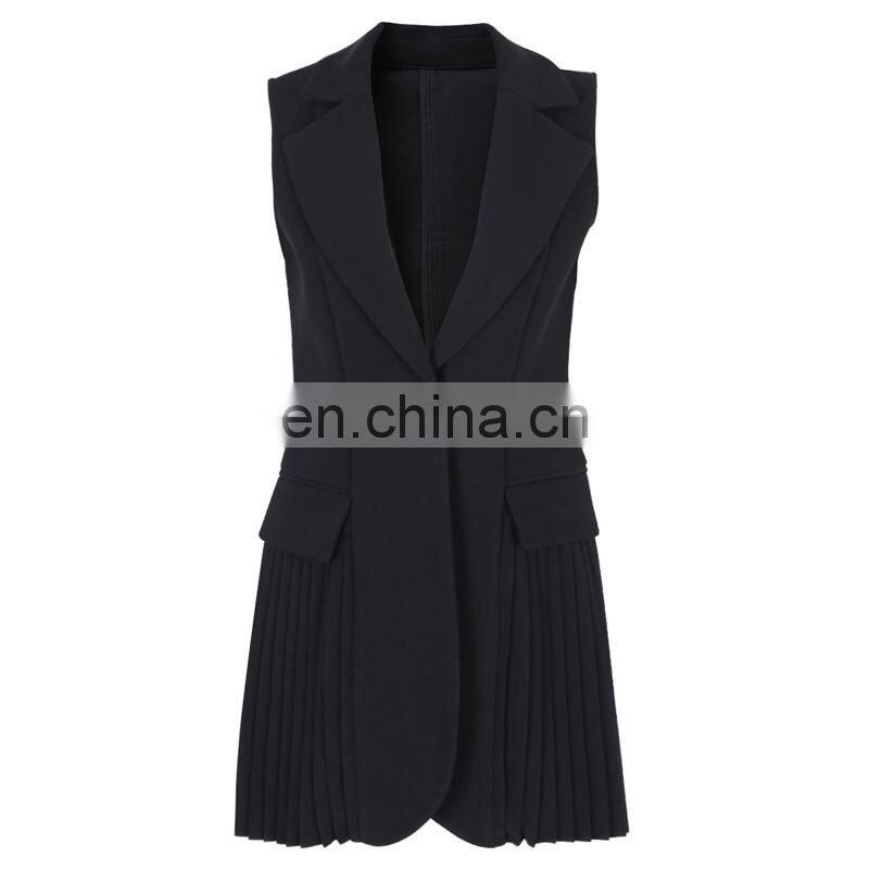 2017 autumn fashion women long middle coat career new design ladies suit casual slim fit blazer lady suit