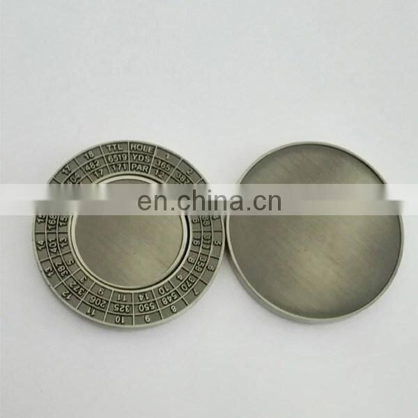 Customized magnetic golf ball markers metal golf poker chip with company logo